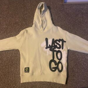 Zara Kids Cream Hoodie with 'Last To Go' Print